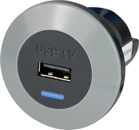 PV65R SFF, USB гнездо зарядного устройства, PV65R, 2.1 А, 1 Порт, USB Типа A