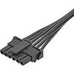 145132-0601, Rectangular Cable Assemblies Micro-Fit OTS Cbl ASSY 150mm 6CKT Blk