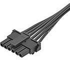 145132-0603, Cable Assembly AC Power 0.3m Micro-Fit to Micro-Fit 6 to 6 POS F-F Crimp-Crimp 20AWG