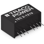 TEC 2-1221, Isolated DC/DC Converters - Through Hole 9-18Vin +/-5V 2W +/-200mA ...