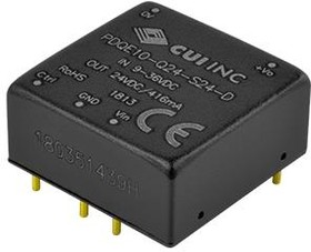 PDQE10-Q24-S9-D, Isolated DC/DC Converters - Through Hole 10W 9-36Vin 9V 1111mA Iso Reg DIP