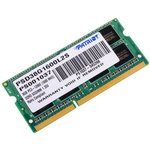 SO-DIMM DDR 3 DIMM 8Gb PC12800, 1600Mhz, PATRIOT Signature (PSD38G1600L2S) (retail)