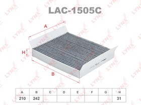 LAC-1505C, LAC-1505C Фильтр салонный LYNXauto