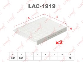 LAC-1919, LAC-1919 Фильтр салонный LYNXauto
