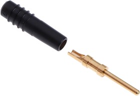 Фото 1/3 22.2070-21 22.1007, Black Male Test Plug, 1mm Connector, Solder Termination, 6A, 30 V, 60V dc, Gold Plating