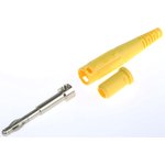 4 mm plug, screw connection, 2.5 mm², yellow, 64.9195-24
