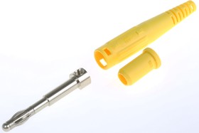 Фото 1/2 4 mm plug, screw connection, 2.5 mm², yellow, 64.9195-24