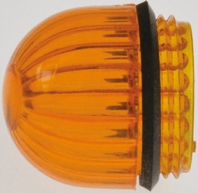 052-3193-003, Panel Mount Indicator Lens Domed Style, Amber, 15.86mm diameter , 15.86mm Long