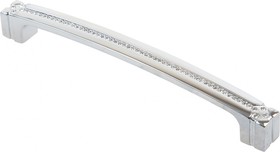 Ручка-скоба с кристаллами 160 мм, Д185 Ш17 В26, хром CRL18-160