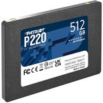 SSD 2.5" Patriot 512GB P220  P220S512G25  (SATA3, up to 550/500Mbs, 240TBW, 7mm)