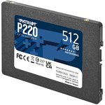 SSD 2.5" Patriot 512GB P220  P220S512G25  (SATA3, up to 550/500Mbs, 240TBW, 7mm)