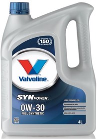 872564, VALVOLINE SYNPOWER FE 0W-30 4L моторное масло