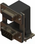 664-009-664-030, STACKED D SUB CON, R/A PLUG & RCPT, 9POS