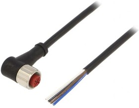Фото 1/2 LC02FBR-PVC, Соединительный кабель; M12; PIN: 4; угловой; 2м; вилка; 250ВAC; 4А