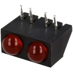 L-73CB/2IDA, LED; horizontal,in housing; red; 4.8mm; No.of diodes: 2; 20mA; 60°