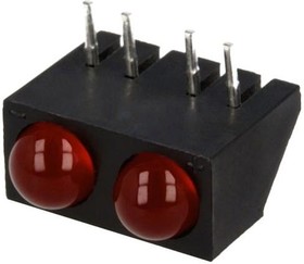 Фото 1/2 L-73CB/2IDA, LED; horizontal,in housing; red; 4.8mm; No.of diodes: 2; 20mA; 60°