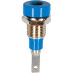 2 mm socket, flat plug connection, mounting Ø 6.4 mm, blue, 23.0030-23