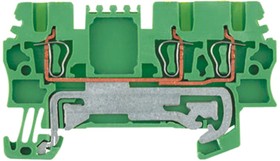 1775560000, Z Series Green, Yellow PE Terminal, 1.5mm², Single-Level, Clamp Termination