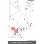 94580332, Переходник мотора омывателя