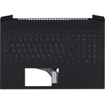 Клавиатура (топ-панель) для ноутбука HP Pavilion Gaming 15-EC черная с черным ...