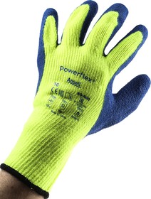 Фото 1/2 80400100, Powerflex Yellow Acrylic Heat Resistant Work Gloves, Size 10, Large, Latex Coating