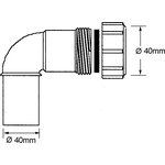 Отвод на 90град. компресс. Ду=40ммх Дн=40мм-белый 40C-WH
