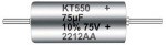 T550B256K050AH, Cap Tant Polymer 25uF 50VDC B CASE 10% (7.34 X 17.42mm) Axial 0.17 Ohm 105°C Tray
