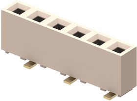 BG306-05-A-1-0400-L-B, Board to Board & Mezzanine Connectors 5w, 2.54mm Pitch Socket, SIL, SMT, Vert, R1, GF, LCP Nat, T+R+C