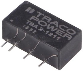 Фото 1/3 TBA 2-1211, Isolated DC/DC Converters - Through Hole Encapsulated SIP-7; 2W Output 1 (Vdc): 5