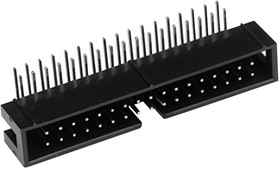 30316-5002HB, Conn Shrouded Header (4 Sides) HDR 16 POS 2.54mm Solder RA Thru-Hole Box
