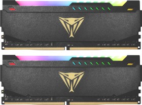 Фото 1/5 DDR 4 DIMM 16Gb (8Gbx2) PC28800, 3600Mhz, CL20, PATRIOT Viper Steel RGB (PVSR416G360C0K) (retail)