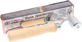 Фото 1/2 DC-000-0000106, Ролик прикаточный металлический с деревянной ручкой 35мм DREAMCAR