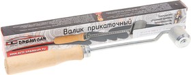 Фото 1/2 DC-000-0123861, Ролик прикаточный металлический с длинной деревянной ручкой 35мм DREAMCAR