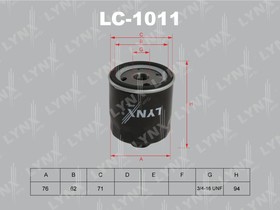 Фото 1/4 LC-1011, LC-1011 Фильтр масляный LYNXauto
