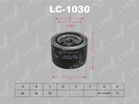 LC-1030, LC-1030 Фильтр масляный LYNXauto