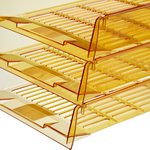 Лоток горизонтальный Attache Bright Colours решетчатый прозрачный желтый