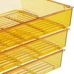 Лоток горизонтальный Attache Bright Colours решетчатый прозрачный желтый