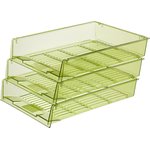 Лоток горизонтальный Attache Bright Colours решетчатый прозрачный зеленый