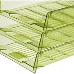 Лоток горизонтальный Attache Bright Colours решетчатый прозрачный зеленый