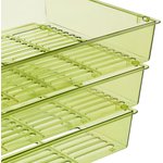 Лоток горизонтальный Attache Bright Colours решетчатый прозрачный зеленый