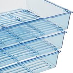 Лоток горизонтальный Attache Bright Colours решетчатый прозрачный голубой