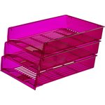 Лоток горизонтальный Attache Bright Colours решетчатый прозрачный фиолет