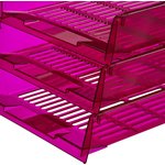 Лоток горизонтальный Attache Bright Colours решетчатый прозрачный фиолет