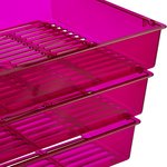 Лоток горизонтальный Attache Bright Colours решетчатый прозрачный фиолет