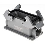 Bulkhead housing, size 16B, die-cast aluminum, PG21, angled, cross bow locking ...