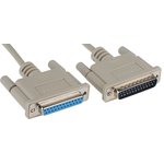11.01.3630-50, Male 25 Pin D-sub to Female 25 Pin D-sub Serial Cable, 3m