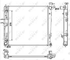 53053, Радиатор охлаждения HYUNDAI IX35 10-, KIA SPORTAGE 10-,