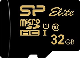 Фото 1/2 Карта памяти Silicon Power Elite Gold 32Gb microSDHC (SP032GbSTHBU1V1GSP)