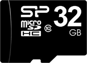 Фото 1/4 Карта памяти Silicon Power 32Gb microSDHC/ SD адапт (SP032GbSTH010V10SP)