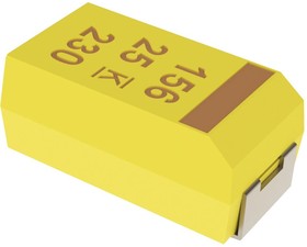 T495X107M025ATE150, Surface Mount Tantalum Capacitor, 100 мкФ, 25 В, 2917 [7343 метрический], ± 20%, 0.15 Ом, X